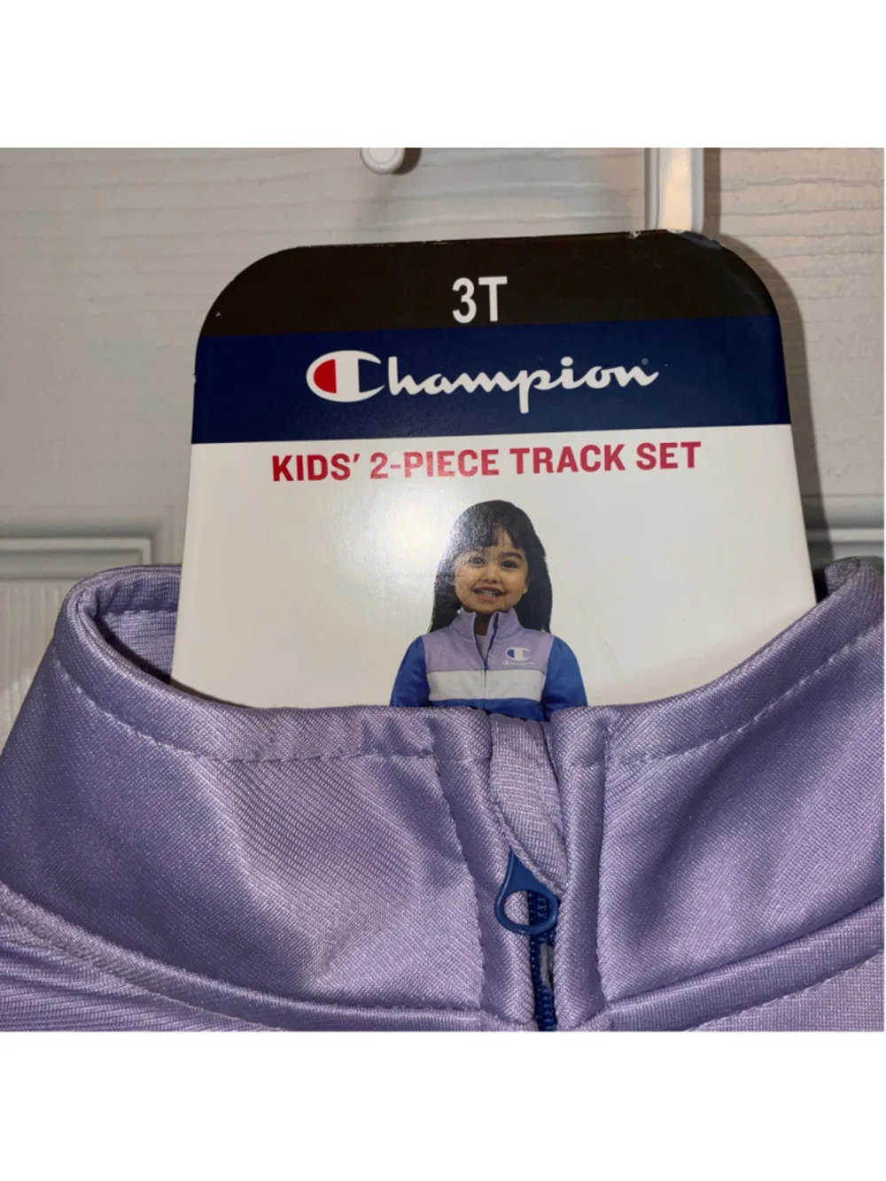 Girls Champion 2-Piece Track Set Size 3T Blue and Purple NWT
